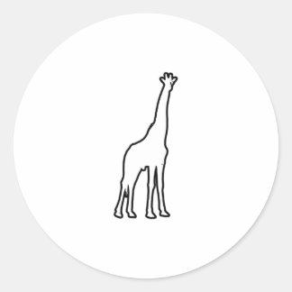 White Giraffe Classic Round Sticker