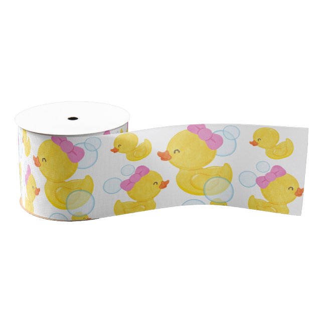 White Girl Rubber Ducky Grosgrain Ribbon (Spool)