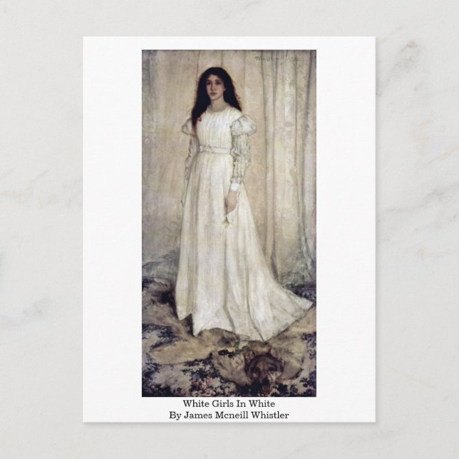White Girls In White By James Mcneill Whistler Postcard (Front)