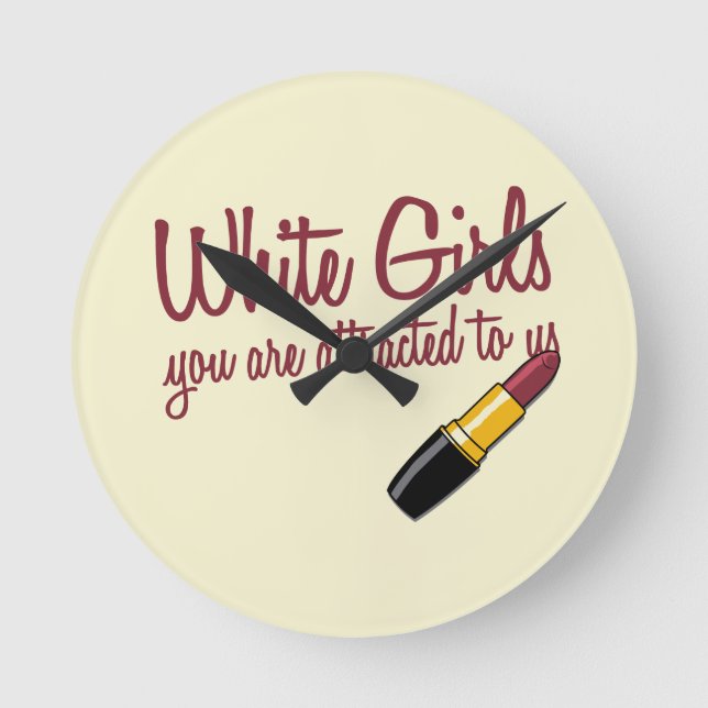 White Girls Round Clock (Front)