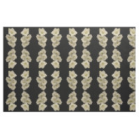 White Gladiola Abstract Pattern Fabric