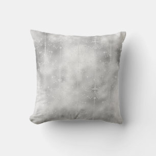 White Glam Throw Pillow