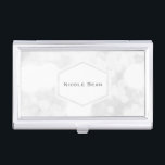 White Glamour Lights Chic Business Card Holder<br><div class="desc">White Glamour Lights Chic Business Card Holder. Matching business cards available.</div>