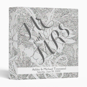 White Glitter Lace Wedding Album Binder