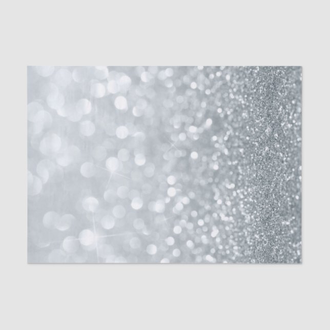 White Glitter Sparkly Sparkle Sweet 16 Party Tissue Paper (Front)