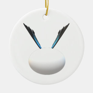 WHITE GLOBE DESIGN MODERN ART LESS IS MORE CERAMIC ORNAMENT