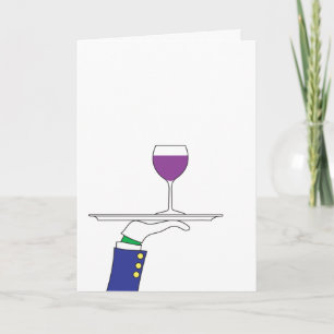 White Glove Wine  Greeting Card