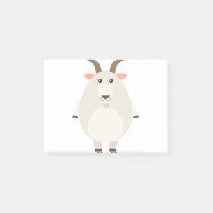 White goat post-it notes