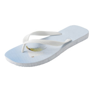 White Goffin Cockatoo in flight Australia Flip Flops