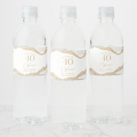 White Gold Agate 40th Wedding Anniversary Party