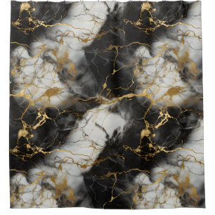 White, Gold and Black Luxury Marble Elegant