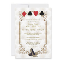 White Gold Art Deco Casino Vegas Poker Retirement