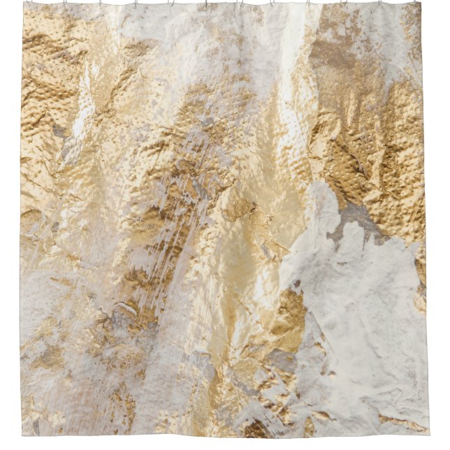 White-gold brush painted texture. (Front)