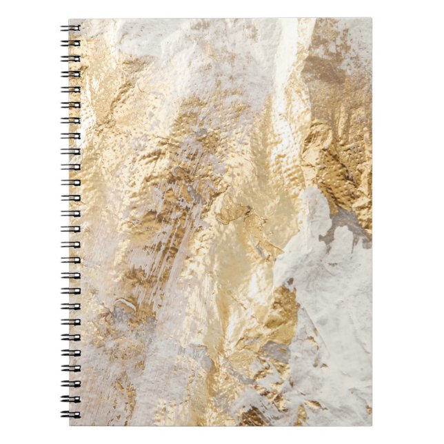 White-gold brush painted texture. notebook (Front)