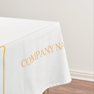 White gold business logo name tablecloth