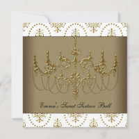 White Gold Chandelier Classy Sweet Sixteen Ball