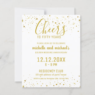 White Gold Cheers To 50 Years Golden Anniversary  