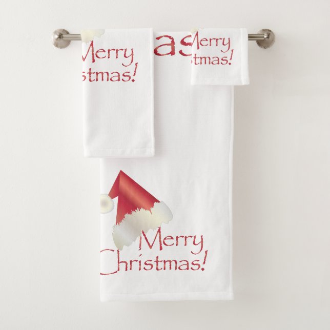 White gold Christmas Bath Towel Set (Insitu)