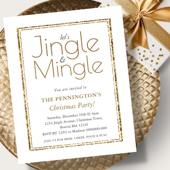 White & Gold | Christmas Party Budget Invitation (Creator Uploaded)