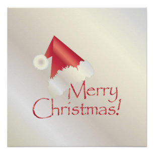 White gold Christmas Poster