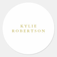 White & Gold Colours Professional Trendy Plain