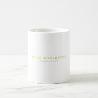 White & Gold Colours Professional Trendy Plain