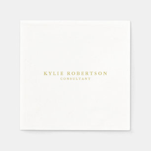 White & Gold Colours Professional Trendy Plain Napkin