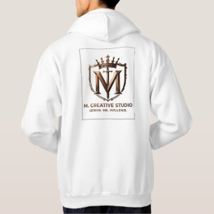 White & Gold Design Collection Hoodie