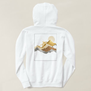 White & Gold Design Collection Hoodie