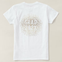 White Gold Elegant Foil Botanicals Graduate Uni