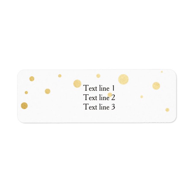 White & Gold Foil Elegant Card Address Labels (Front)