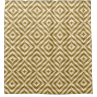 White & Gold Geometric Modern Pattern