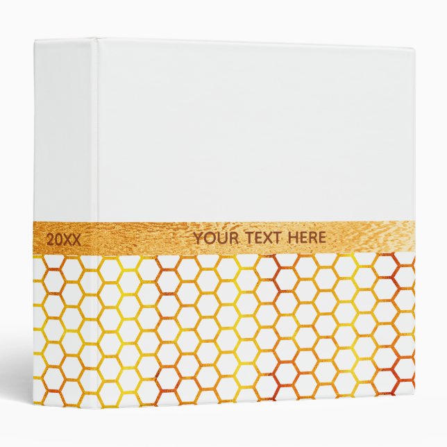White gold geometrical pattern binder (Front/Spine)