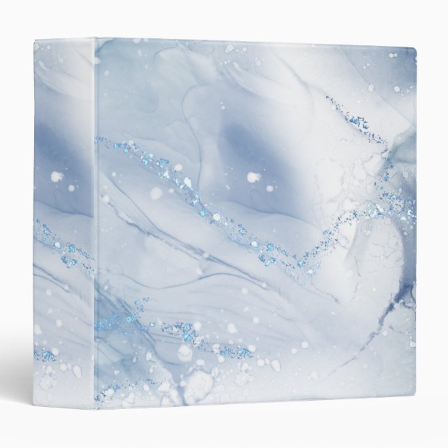 White Gold Glitter  Binder (Front/Spine)