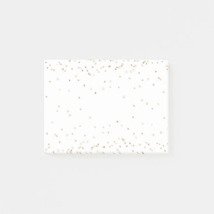 White Gold glitter confetti sparkle      Post-it Notes