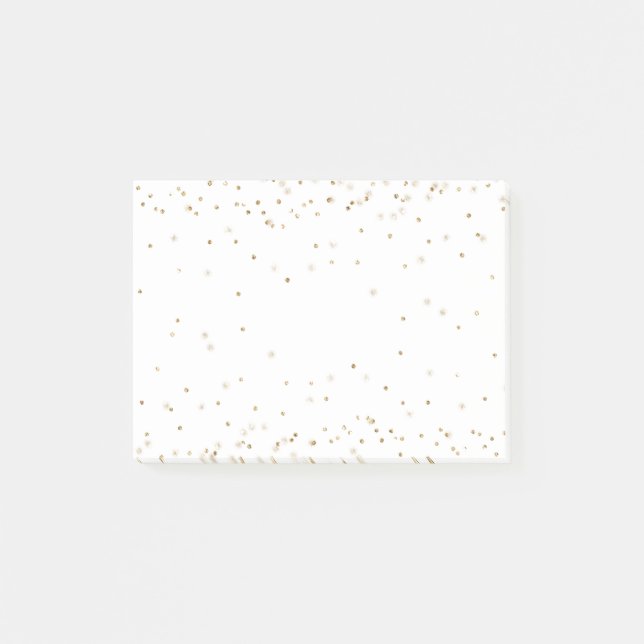 White Gold glitter confetti sparkle      Post-it Notes (Front)