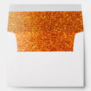 White Gold Glitter Envelope