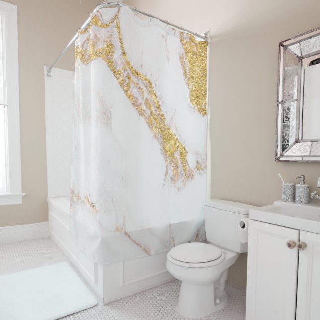 White gold glitter marble ceramic tile Wrapping Pa (In Situ)