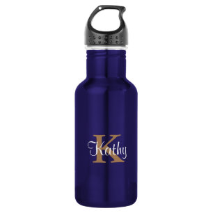 White Gold Initial Personalized Elegant 532 Ml Water Bottle