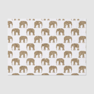 White gold jungle elephant party tissue tissue paper