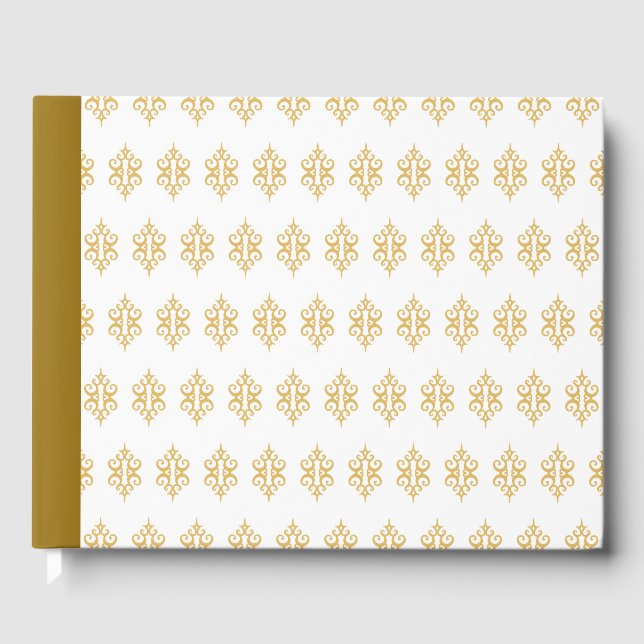 White Gold Lace Guest Book Gift (Front)