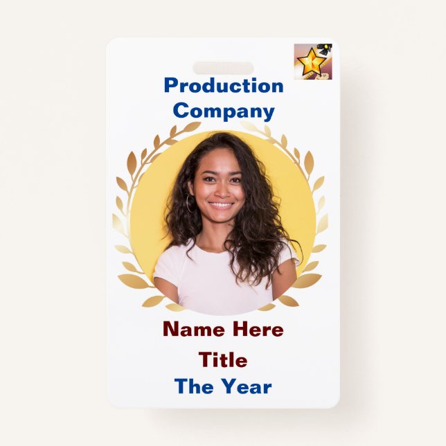 White Gold Leaf Badge (Front)