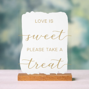 White Gold Love is Sweet Please Take a Treat