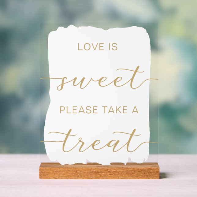 White Gold Love is Sweet Please Take a Treat (Neutre)