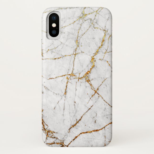 White & gold marble Case-Mate iPhone case (Back)
