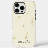 White Gold Music Notes  