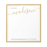 White Gold Personalized Name From The Desk Of