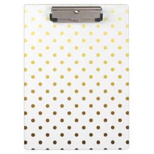 White Gold Polka Dot Clipboard