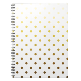 White Gold Polka Dot Notebook