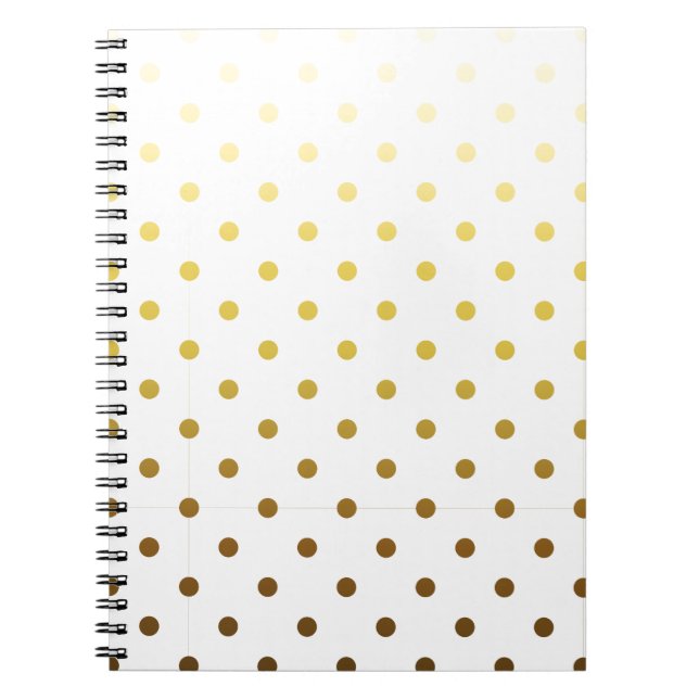 White Gold Polka Dot Notebook (Front)